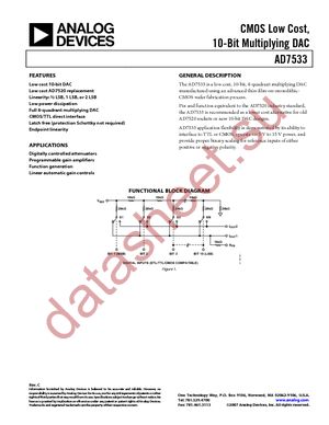 AD7533KRZ datasheet  